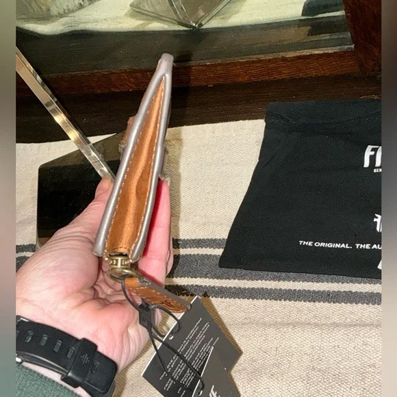 *FLASH SALE* NWT Frye Melissa Leather Snap Card Wallet Cognac Brown Retail $98 - Picture 8 of 12